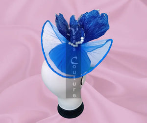 Vee's Couture Hat Blue Stella 3