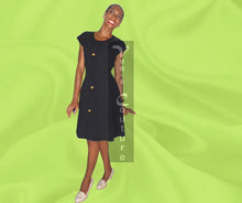 Load image into Gallery viewer, Vee&#39;s button knot dress 4
