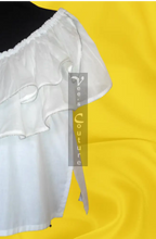Cargar imagen en el visor de la galería, Vee&#39;s Couture Double Flounce Blouse Close Up
