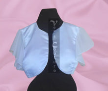 Load image into Gallery viewer, Vee&#39;s Flutter Sleeve Bolero white 1
