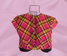 Load image into Gallery viewer, Vee&#39;s Pink Madras Bolero back
