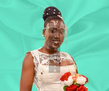 Cargar imagen en el visor de la galería,  Vee&#39;s Pleated Jewel bridal dress 7
