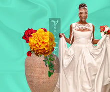 Load image into Gallery viewer,  Vee&#39;s Pleated Jewel bridal dress 6
