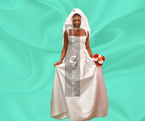  Vee's Pleated Jewel bridal dress 10