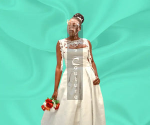  Vee's Pleated Jewel bridal dress 3