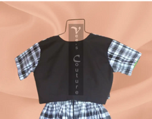 Cargar imagen en el visor de la galería,  Vee&#39;s Couture Madras Two-Way Bolero Jacket Inner Back 
